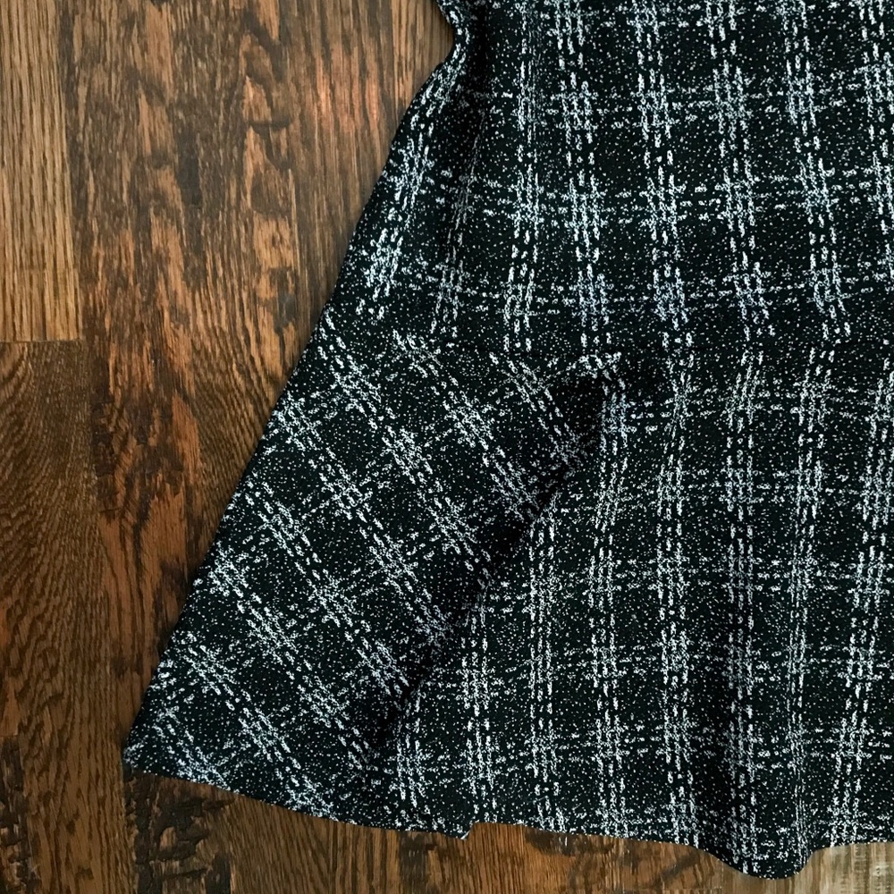 NWT Loft | Plaid Knit Flounce Dress - Picture 6 of 6